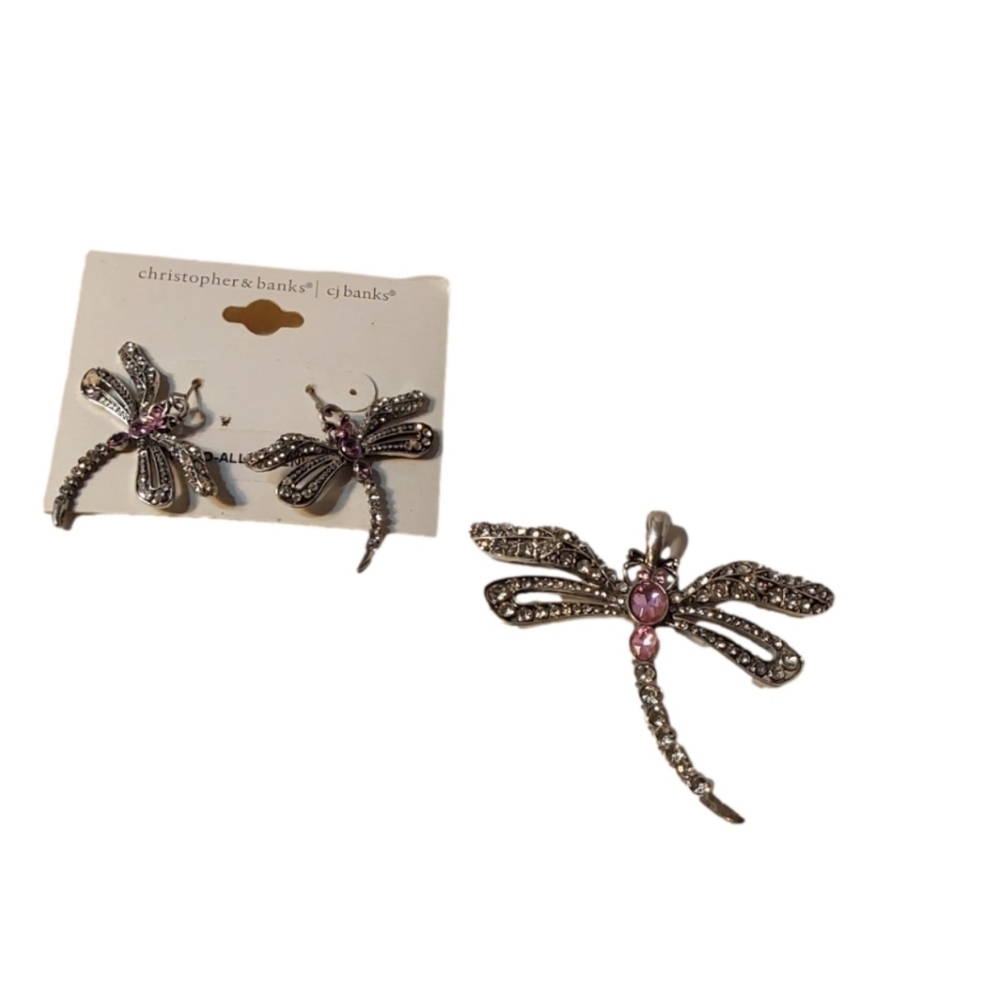 CHRISTOPHER BANKS BUTTERFLY EARRINGS‎ & PENDANT
